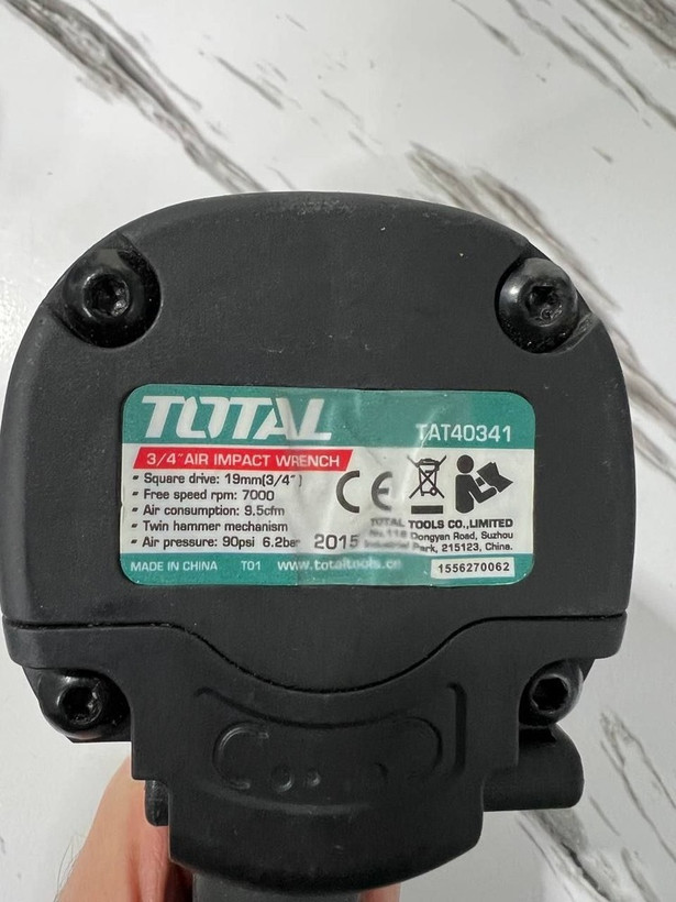 بکس بادی توتال اصلی درایو 3/4 اینچ 1355 نیوتن ( رنگ مشکی )